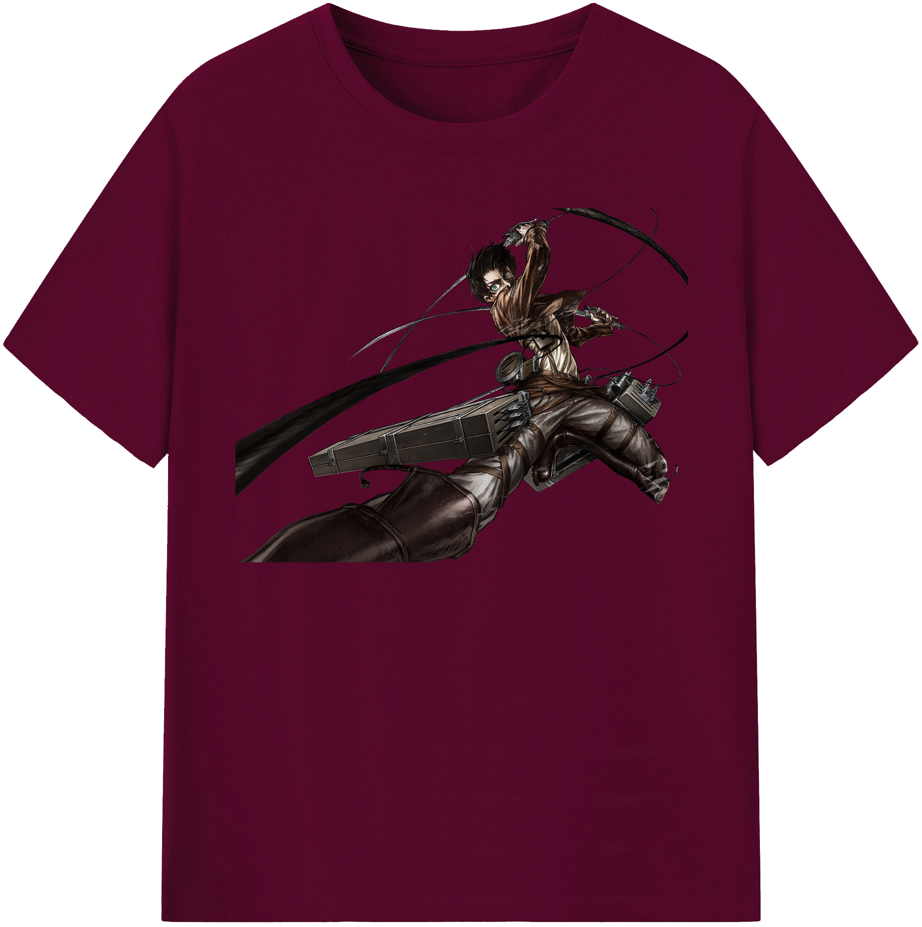 （画像用） 進撃の巨人 エレン･イェーガー Attack on Titan Eren Jäger レディースカジュアルプリントTシャツ（綿100％）